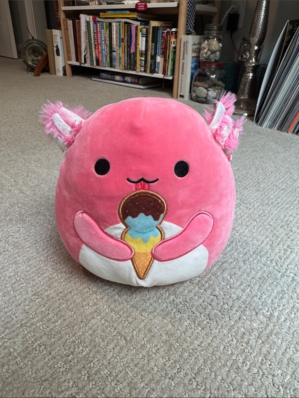 Squishmallows Pink Ice Cream Cone Plush
